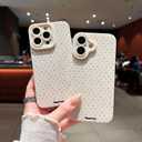 Compatible with iPhone 14 Case Cute Aesthetic Polka Dot Pattern Design for Girls Women, Soft Silicone Shockproof Protective Designed for iPhone 14 Case-White