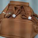 KKXIU Quilted Trendy Leather Backpack Purse for Women and Ladies Shoulder Travel Daypacks Bags (Brown)