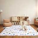 Premium Foam Baby Play Mat 47" X 47", Thicken One-Piece Crawling Mat, Non-Slip Cushioned Baby Playmats for Infants, Babies, Toddlers - Machine Washable for Easy Care