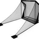 Golf Practice Net Compact Golf Hitting Net with Steel Frame and Side Net Protection Indoor & Outdoor Golf Training Net for Backyard, Garage, or Simulator Use 7.5 & 10 ft