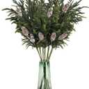 16 Pcs 36 Inch Christmas Artificial Norfolk Pine Branches with Pinecones Stems Christmas Greenery Faux Green Plants Stem Pine Picks for Xmas Vase DIY Garland Wreath Home Decor