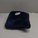 PAVILIA Travel Blanket and Pillow, Arms Opening Airplane Blankets for Adults, Compact Plane Blanket with Arm Hole 2-in-1 Bag for Flight Car Camping Fit in Luggage Backpack Traveler Gift, Navy Blue (65 x 40 inches)