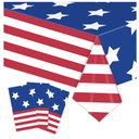 3pcs 4th of July Tablecloth - Patriotic American Flag Table Cloth, Plastic Disposable Rectangle USA Star Stripe Table Cover for Memorial Day, Fourth of July Independence Day Decorations, 54" x 108"