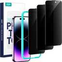 ESR 3 Pack for iPhone 14 Pro Max Privacy Screen Protector, Anti-spy Tempered-Glass Privacy Screen Protector, Micro-curved Edges, Case Friendly