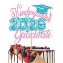 Crseniny Grad Cake Topper，Class Of 2026 Cake Topper 2026 Kindergarten Graduation Happy Graduation Cake Decoration，Kindergarten Graduation Preschool Graduation Party Supplies(Kindergarten Pink Blue)
