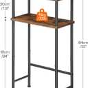 HOOBRO Narrow Console Table for Small Space, 15.7" Entryway Table with Storage, Sofa Table with 2 Shelves, Skinny Console Table for Entryway, Hallway, Living Room, Rustic Brown and Black BF40XG01