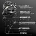 ROCKBROS Bike Helmet for Adult Men Women with Suggested Fit 58-65cm, Detachable Magnetic Goggles & Sun Visor, Lightweight with Adjustable Side and Chin Strap, Suitable for Myopia Glasses