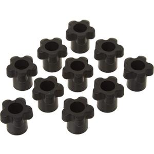 Innovative Components - AN4C----5S2--21 AN4C-5S221 1.38" Star knob thru hole 1/4-20 steel zinc insert black pp (Pack of 10)