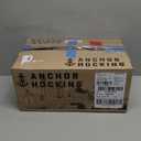 Anchor Hocking 14 Piece Glass Storage Containers with Lids (7 Glass Food Storage Containers & 7 Mixed Blue SnugFit Lids)