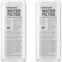 Samsung HAF-QIN-2P/EXP Genuine Refrigerator Water Filter, Reduces 99% of Harmful Contaminants for Clean, Clear Drinking Water, 6-Month Life, Easy Install, Pack of 2