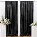 B-COOL Black Sequin Backdrop Curtain Sequin Background Fabric Drapes 2 Panels 2FTx8FT Photography Backdrop for Birthday Wedding Party Stage Photo Booth Decoration