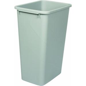 Knape & Vogt 50qt Trash Can Contractor Pack of 8ea, 21.56-Inch by 15.55-Inch by 11.13-Inch, Platinum
