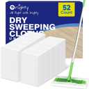 Orighty Dry Sweeping Cloths, Mop Pads Refills Compatible with Swiffer Sweeper, 52 Count Disposable Duster Refills for Floor Mopping and Cleaning