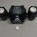 cossy Rechargeable Bubble Machine, 360 Automatic Rotation Bubble Machine for Kids, Bubble Maker with Remote Control, RGB Lights & 20000+ Bubbles Per Minute, Outdoor Toys Games for Kids/Adults (Black)