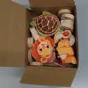 HUZU Animal Snap Wooden Building Blocks  Fun & Educational Puzzle Toy for Kids Aged 3-8, Features Cow, Bear, Lion and Turtle, Matching Game with Interchangeable Animal Faces & Emotions
