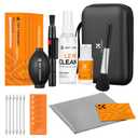 K&F CONCEPT 25-1 Professional Camera Cleaning Kit for DSLR Cameras with APS-C Sensor Cleaning Swabs/60ML&20ML Lens Cleaner/Cleaning Wipes/Camera Blower/Lens Pen Brush/Microfiber Cloths/Carrying Case