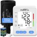 Blood Pressure Monitor for Home Use with Large Upper Arm Cuff - Automatic Talking Pulse and BP Machine with 240 Memory Recalls for 3 Users - Carrying Bag and Batteries Included, Backlit Digital LCD