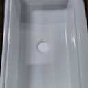 33 White Farmhouse Sink Workstation, Hugsleek Undermount Farm Kitchen Sink 33x21 inch Apron Front White Porcelain Ceramic Fireclay Sinks Ledge Accessories Under Counter Single Bowl Farmer Sinks Basin