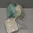 6 Packs 2 Cup Silicone Soup Freezer Molds with Lid Silicone Soup Freezer Trays Rectangle Reusable Food Preserving Tray Freezing Sauces Stews(Sage Green, Beige)