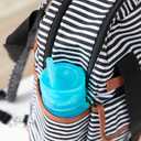 Bumkins Baby and Toddler Cups, Sippy Cup with Straw, Spill Proof, Transition Cup for Babies Ages 1 Year, Safely Sip from Lid, Straw or Cup, First Year Supplies, Platinum Silicone, Holds 7oz, Blue