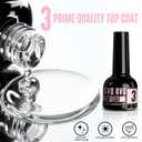UV Nail Glue and Builder Gel 2 in 1, No Wipe Top Coat Kit for Predesigned French Tip Nail Tips, NOVO OVO Super Strong Adhesive for Press on Nails, 30+ Days Long Lasting, Salon Effect, Easy to Use