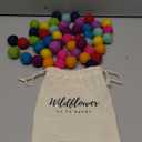 Glaciart One 240pc 2cm Felt Pom Poms, 40 Colors, Wool