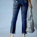 EVALESS Women's High Waisted Tummy Control Straight Ankle Ripped Jeans Size 18