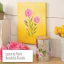 FolkArt, Carnation One Stroke Beginner Painting Kit, Includes 5 Colors, 1 Flat Brush, and a Reusable Teaching Guide