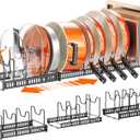 3-Pack Pots and Pans Organizer for Under Cabinet, 2Tier 12 Dividers 3 DIY Method Expandable Easy Install, Kitchen Pot Pan Lid Rack Storage Holder Organizers Inside Cabinet, Bright Black