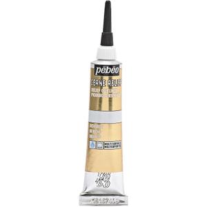 Pebeo Vitrail, Cerne Relief Dimensional Paint, 20 ml Tube with Nozzle - Rich Gold, 0.67 Fl Oz (Pack of 1)