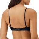 Hanes Women's Triangle Bralette Pack, 2-Pack, Originals Breathable Stretch Cotton Bras for Women, Wireless Bra (M)
