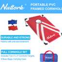 Portable Cornhole Set with 2 Collapsible Cornhole Boards, 8 Cornhole Bean Bags and Carrying Case for Yard Toss Game, Indoor Outdoor Camping Games for Family Parties (3 x 2-feet)