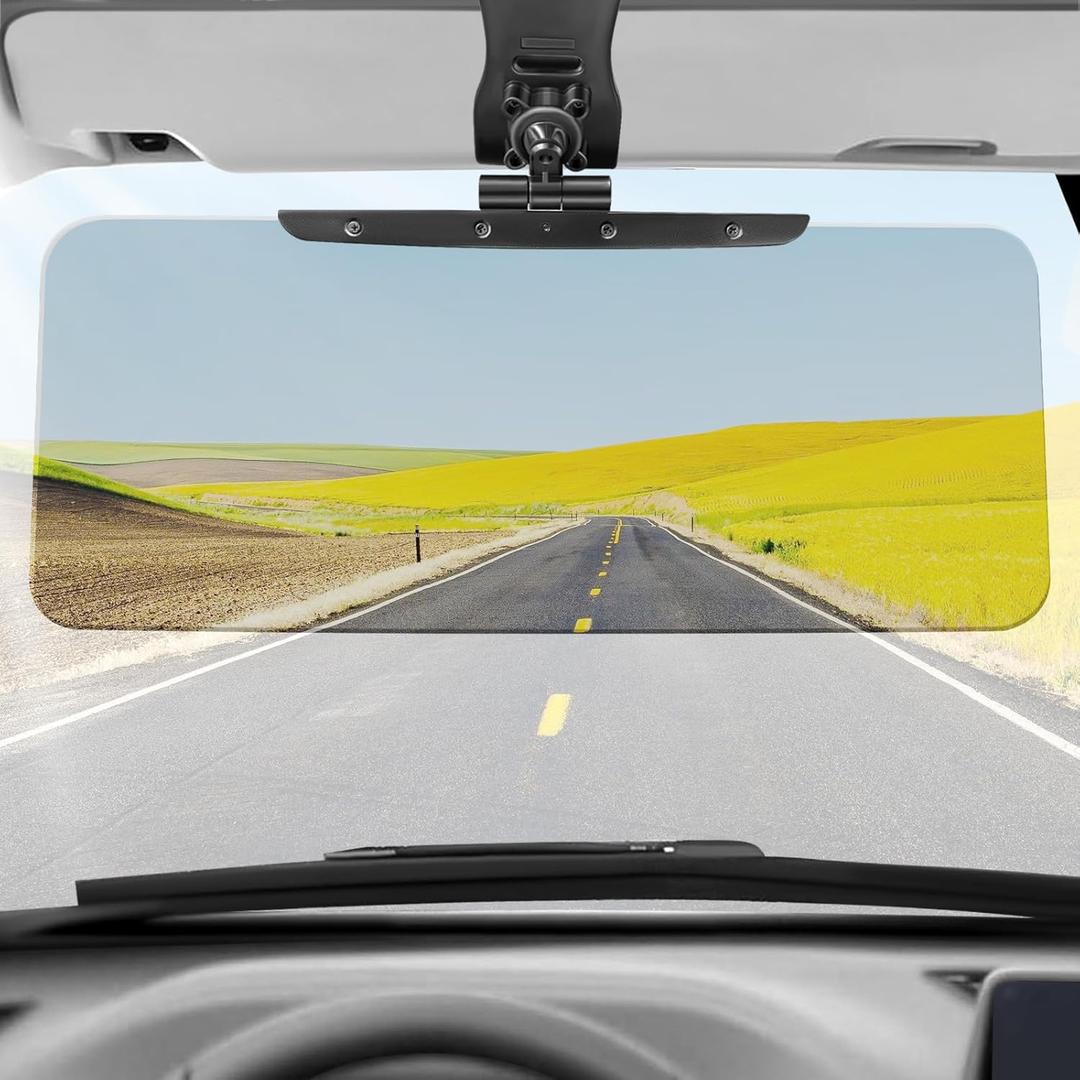Sun Visor Extender for Cars, Upgraded Sun Visor Extender for Car Easy to Install, Universal UV400 Anti-Glare Protects from Glare, UV Rays, Snow Blindness for Safe Drivin, Clip on