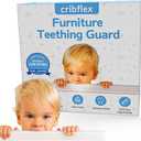 Cribflex Crib Rail Covers for Teething Furniture Edge Protector for Baby - Plastic Crib Protector from Chewing - CPC Certified, CPSC Tested, LFGB Food Grade - Silicone Like TPE - Patent Pending