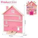 WEIDLUDOR Tonie Storage Shelf for Toniebox & Tonie Characters, Durable Wooden Tonie Box Shelf, Tonie Wall Shelf for Displaying Tony Audio Play Dolls（Pink） 