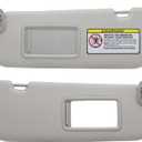 Driver Left & Passenger Right Side Sun Visor Compatible with Hyundai Elantra 2011-2015 Hyundai Veloster 2006-2016 Replacement OEM Number 852103X000TX Colour Gray