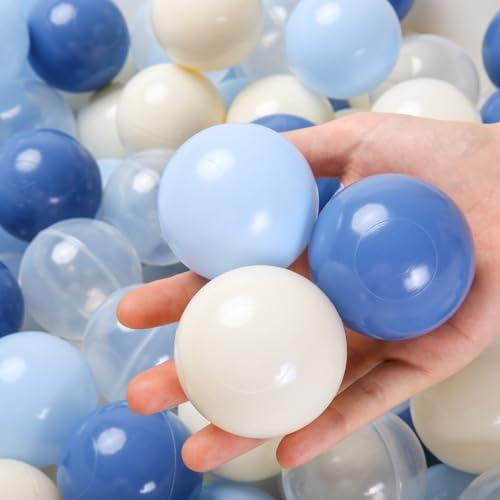 TRENDPLAY Plastic Balls for Ball Pits - Pack of 170 Hollow Balls- Safe and Exciting Playtime - Perfect for Baby Pools, Birthday Party Decoration (Navy)