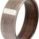 CNICK Tesla Key Ring Accessories: Handmade Wooden Ring for Model 3/Y/X/S to Replace Key Card Key fob. (7, Silverose)