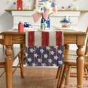 Artoid Mode American Flag Stars and Stripes 4th of July Table Runner,Memorial Day Kitchen Dining Table Decoration for Home Party Decor 13x90 Inch