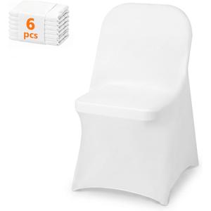 6Pcs Stretch Spandex Folding Chair Covers, Stretch Fitted