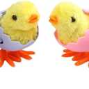 2 x 4 Pcs Wind-Up Jumping Chicks & Hopping Bunnies Toys with Wings for Kids  Easter Egg & Goody Bag Fillers, Toddler Party Favors, and Gifts (Medium)