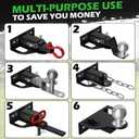 Upgraded Zero Turn Lawn Mower Hitch with 2" Receiver, 6mm Thicker Heavy Duty Steel Bolt On Trailer Hitch Receivers, Compatible with Many Models Lawn Mower, Tractor, Trailer, Golf Cart, ATV Etc.