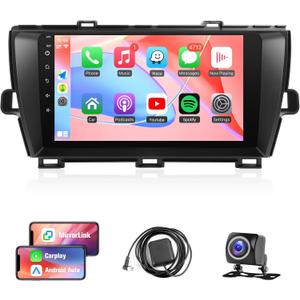 Naifay Android Car Radio for Toyota Prius (Non-J.B.L Version) 2010-2015 Stereo, 2G+32G 9inch IPS Touch Screen for Toyota Prius Car Stereo with Carplay Android Auto/FM/Bluetooth/GPS/WiFi/Camera+MIC