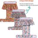 CuteBone Female Dog Diapers with Skirts 3 Pack Reusable Puppy Dresses Pants for Heat Cycle Period QBD12XS