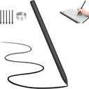 EMR Stylus with Eraser, Remarkable 2 Pen with Pencil Clip and 5 Tips 4096 Pressure Sensitivity & Palm Rejection & Tilt Remarkable Pencil for Kindle Scribe/Galaxy Tab & Book/Remarkable 1&2/Boox, Black