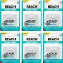 REACH Cool Mint Dental Floss, Fresh Mint, Plaque Remover for Teeth, Shred Resistant, Waxed, Easy on Gums & Teeth, Fresh Breath, Oral Care, PFAS Free, for Adults & Kids, 6 Pack, 55 yd