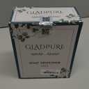 GLADPURE Soap Dispenser - 2 Pack, 18 Oz Antique Design Thick Glass Hand Soap Dispensers; with 304 Rust Proof Stainless Steel Pump, 6Pcs Clear Stickers, for Kitchen, Bathroom - Silver