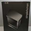 simplehuman 55 Liter / 14.5 Gallon Rectangular Hands-Free Kitchen Step Trash Can with Soft-Close Lid, Brushed Stainless Steel