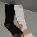 Doctor's Select Copper Plus Size Compression Socks Wide Calf - 2 Pairs | 20-30mmHg Extra Wide Calf Compression Sock Women | Compression Sock for Women Plus Size for Traveling & Running | Compression Socks Men Wide Calf | Black & White