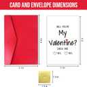 5 x Will You Be My Valentine Card, Funny Valentines Day Card Gift for Men Women Him Her, Check One, Happy Valentines Day Gift Idea (Will You) (#24)